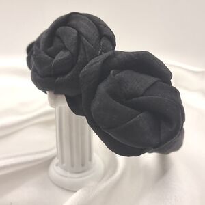 ANTHROPOLOGIE Rose headband Black Statement  | NWOT